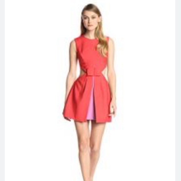 BCBGMaxAzria Cutout Bow Colorblock Dress - Picture 2 of 13